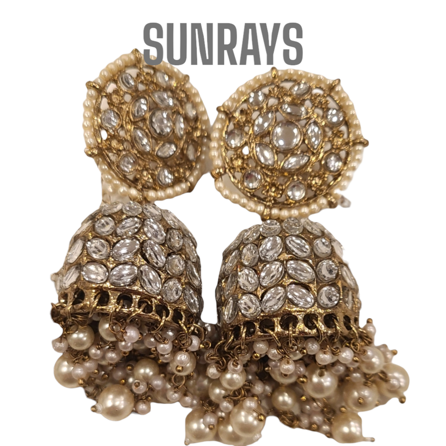 Sunrays Jhumkas, Ivory