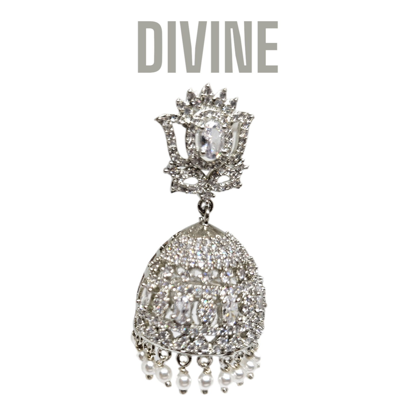 Divine, Silver Jhumkas