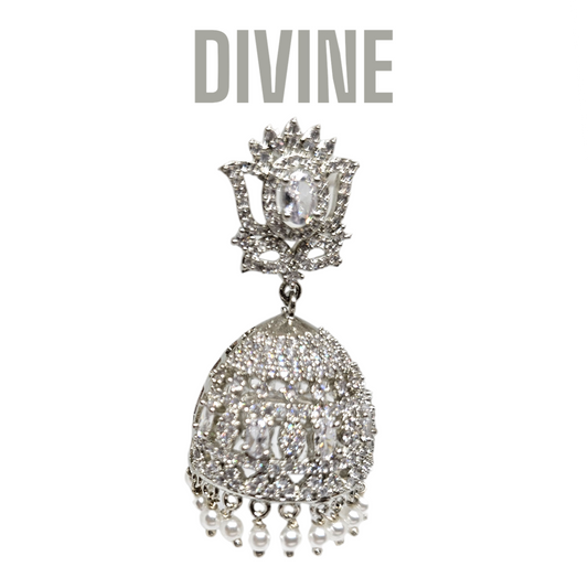 Divine, Silver Jhumkas