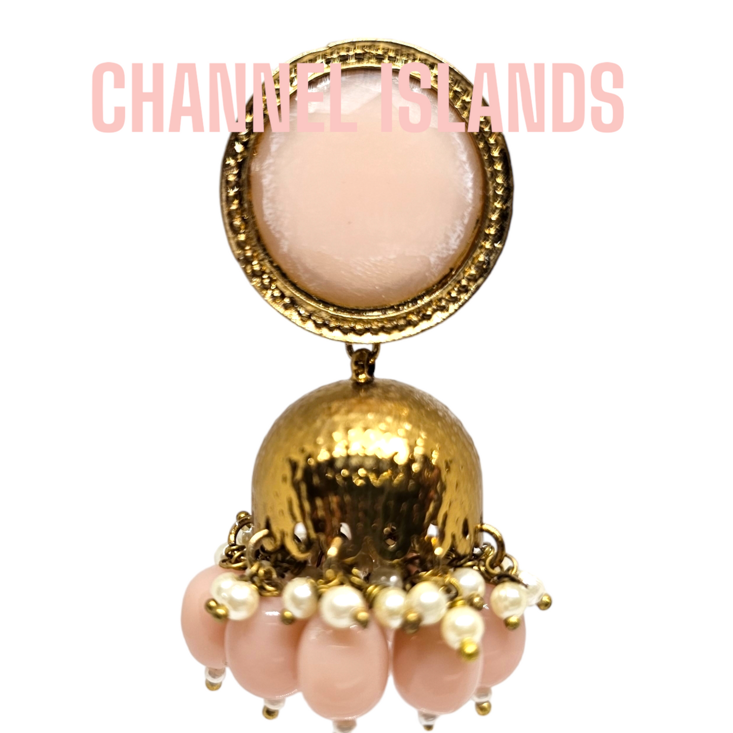 Channel Islands Jhumkas Peach