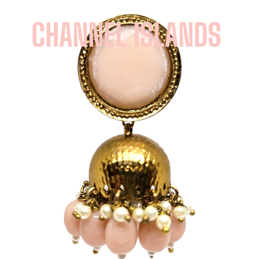 Channel Islands Jhumkas Peach