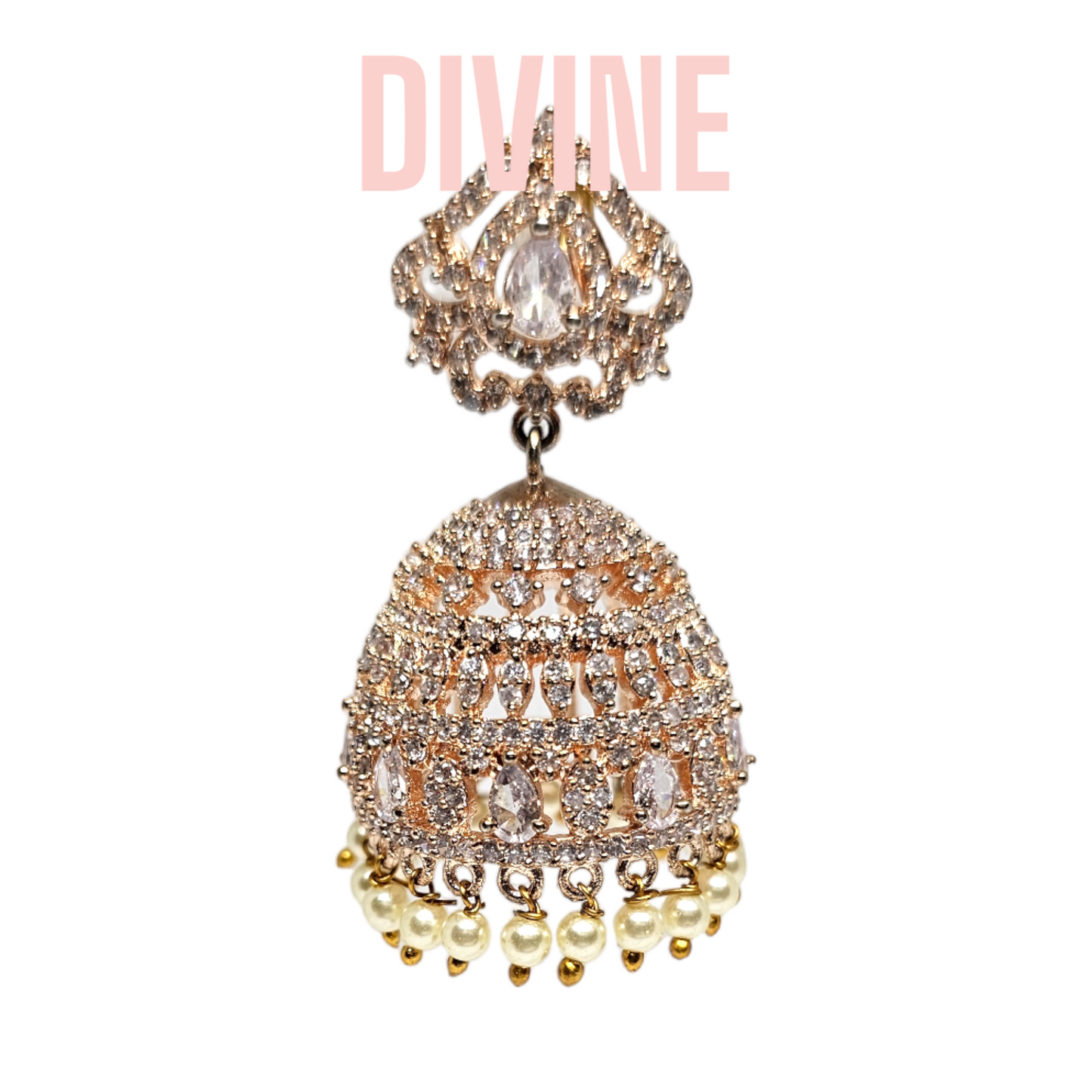 Divine, Rose Gold Jhumkas