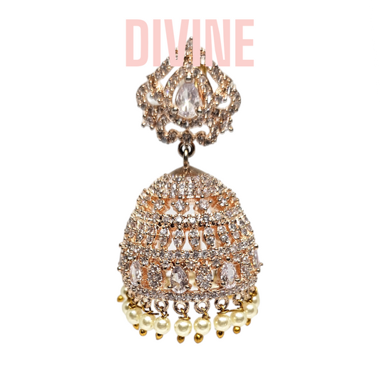 Divine, Rose Gold Jhumkas