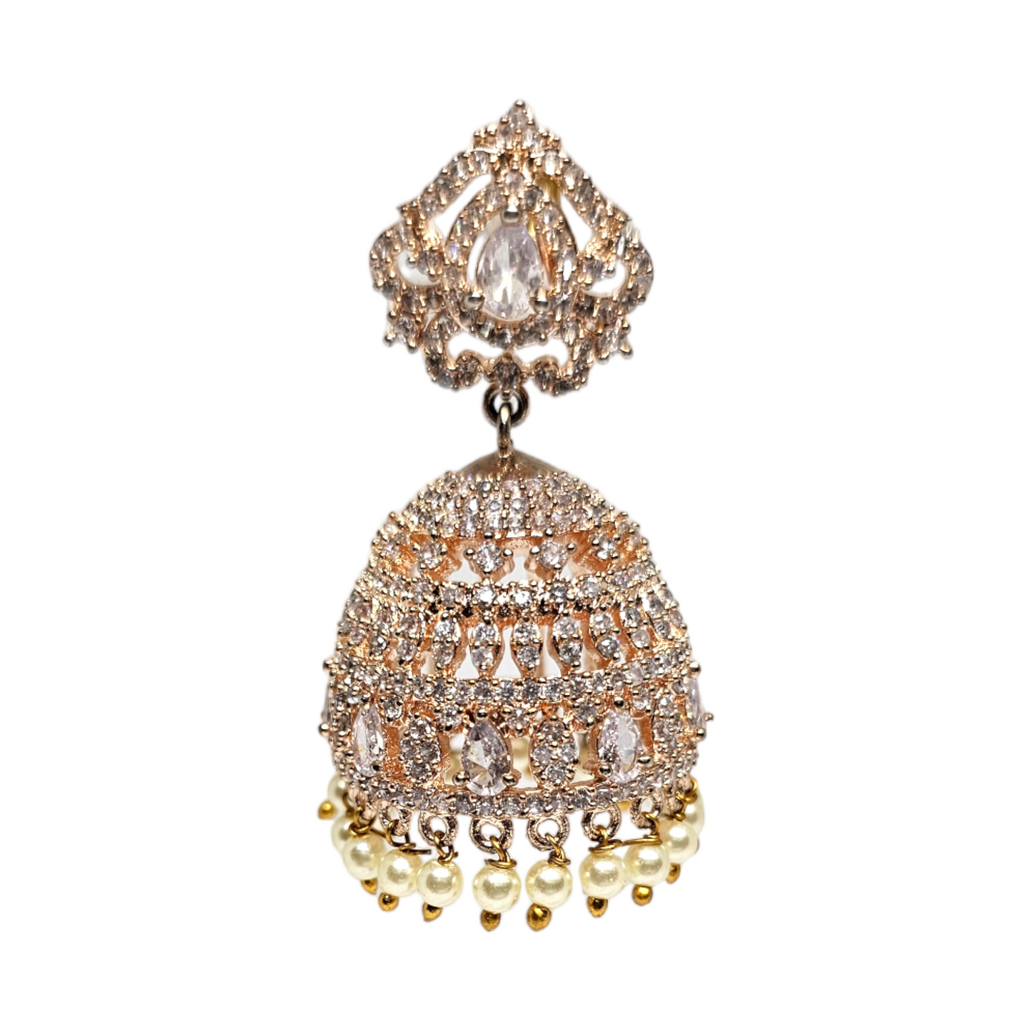 Divine, Rose Gold Jhumkas