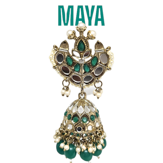 Maya Earrings Green