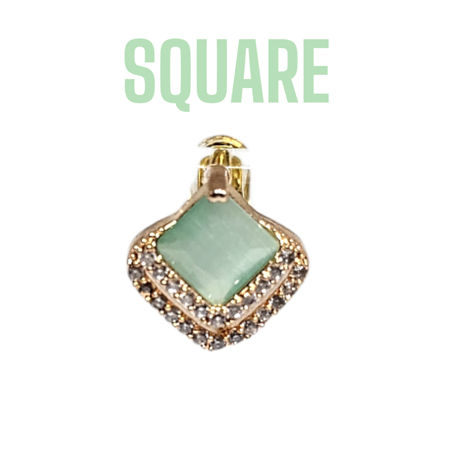 Square Studs Mint