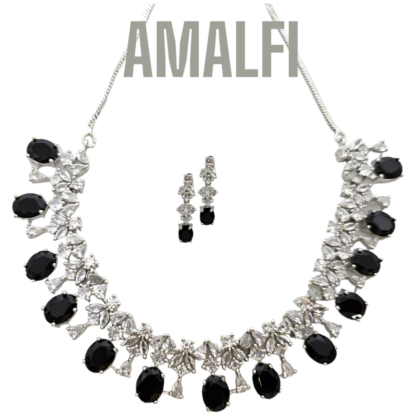 Amalfi Necklace, Ebony Black