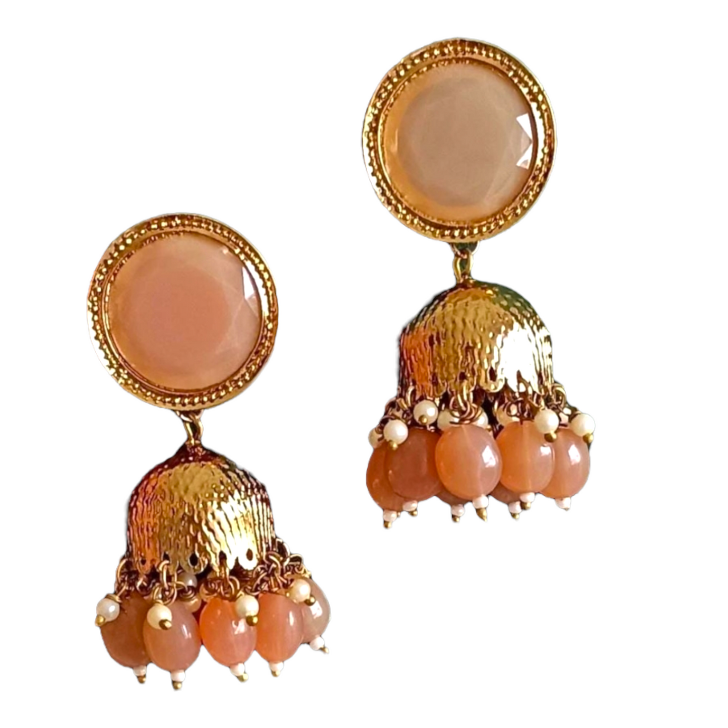 Channel Islands Jhumkas Peach