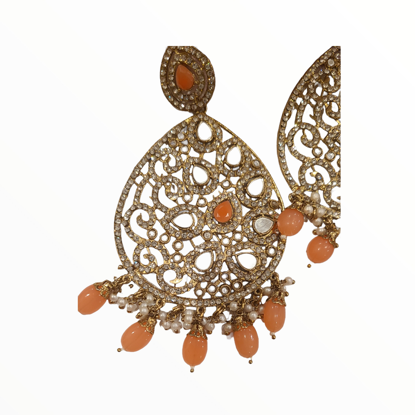 Ranibagh Coral, Earrings Mangteeka set