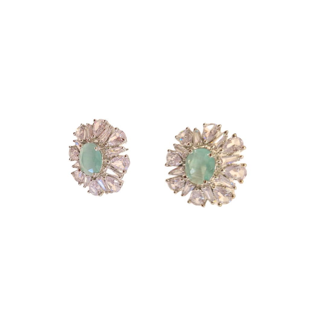 Flower Studs, Mint