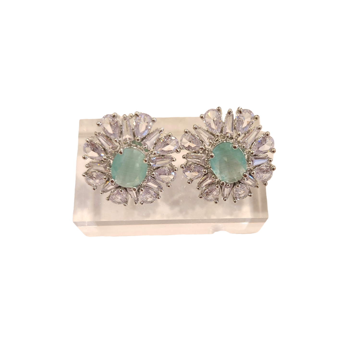 Flower Studs, Mint